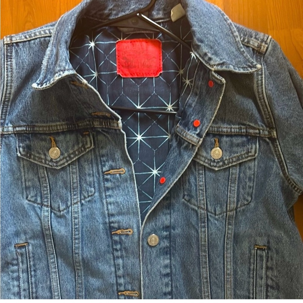 Levi's Blue Jean Jacket with Red Accents
